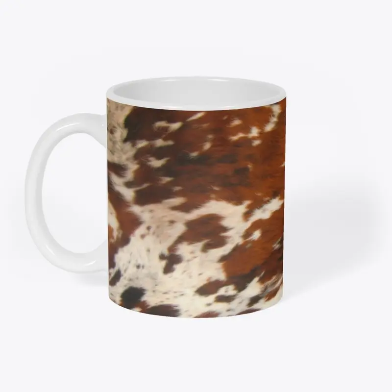 Brown Cow Hide Mug